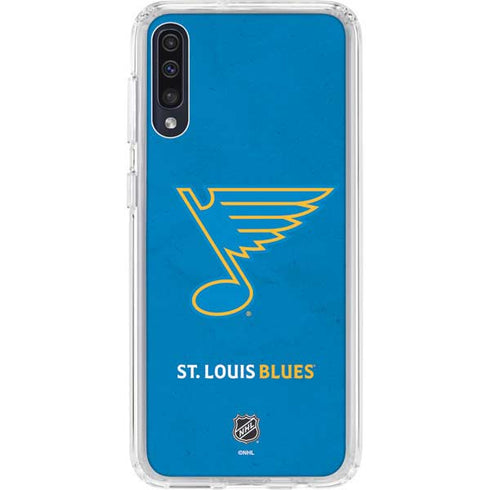 NHL St. Louis Blues Distressed Galaxy A50 Clear Case